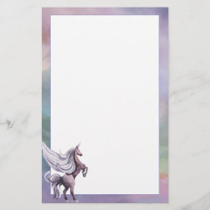 Papelaria Unicorn Desk Magia de Fantasia Mística por Aqua