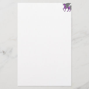 Papelaria Unicórnio roxo de Alicorn/Pegacorn/Winged