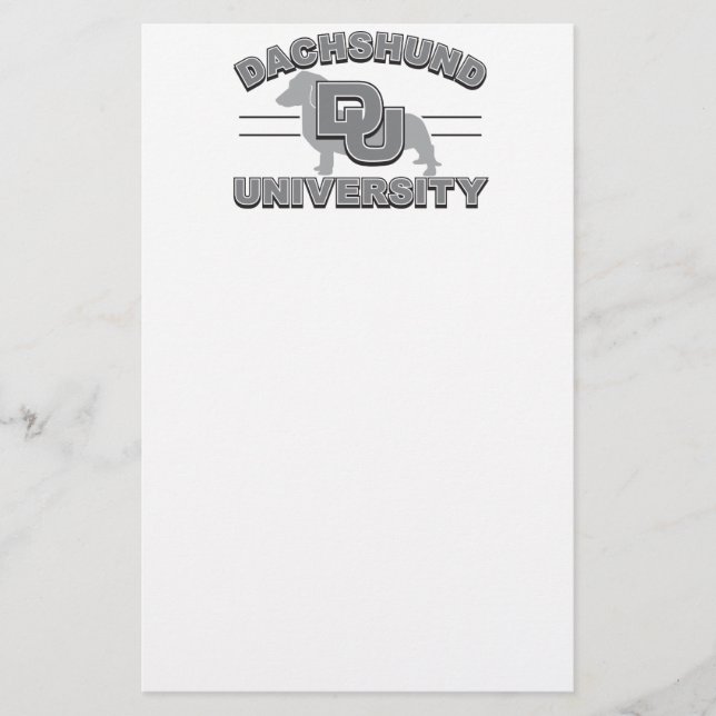 Papelaria Universidade Dachshund (Frente)
