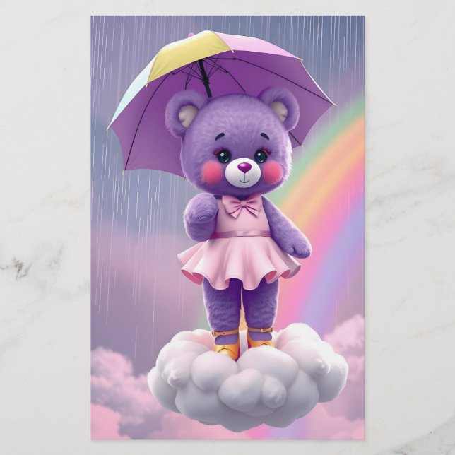 Papelaria Urso Rara ~ Roxo (Frente)