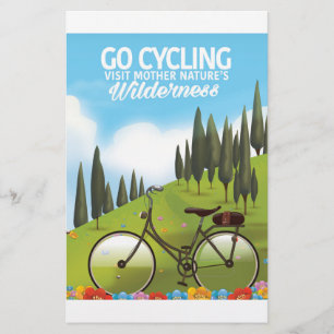 Papelaria Vá de Ciclismo "Visite a Natureza Selvagem da Mãe"