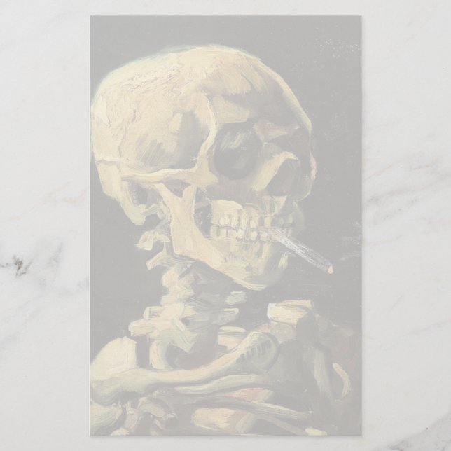 Papelaria VAN GOGH - crânio com cigarro 1885 (Frente)