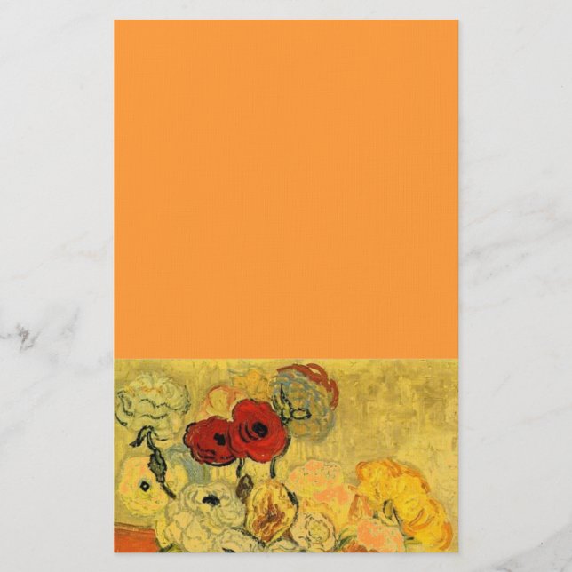 Papelaria Van Gogh Pintando Flores De Balas (Frente)