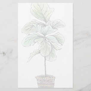 Papelaria Vazio Ilustrado Fiddleleaf Fig