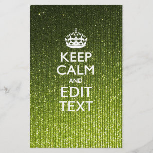 Papelaria Verde Glamour Mantenha a Calma o Seu Texto