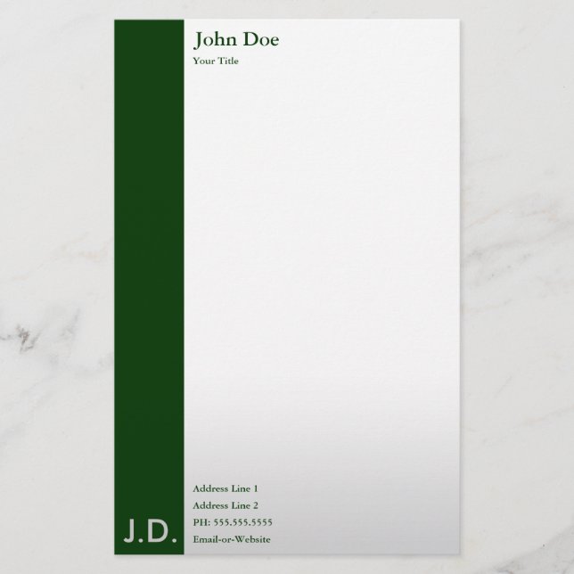 Papelaria verdes profissionais (Frente)