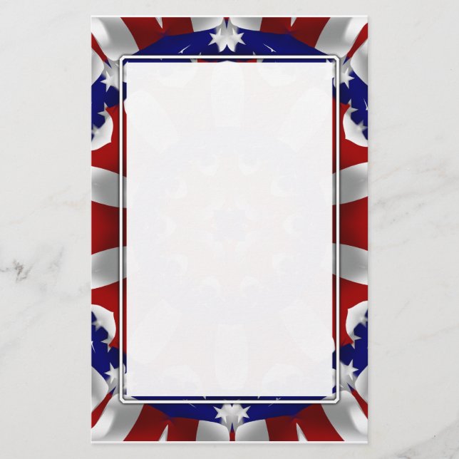 Papelaria Vermelho, Branco e Azul Kali (Frente)