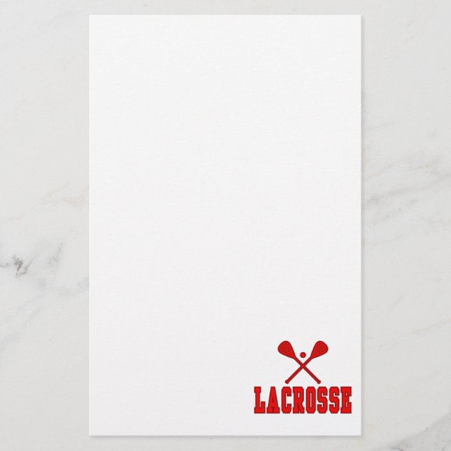 Papelaria Vermelho do Lacrosse (Frente)