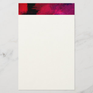 Papelaria Vermelho escuro e roxo, preto e Abstrato moderno