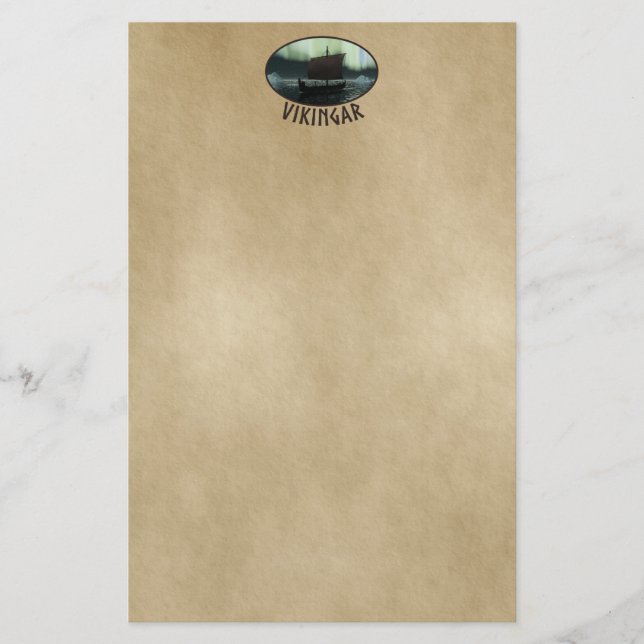 Papelaria Viagem de navio sob luzes de Norte (Frente)