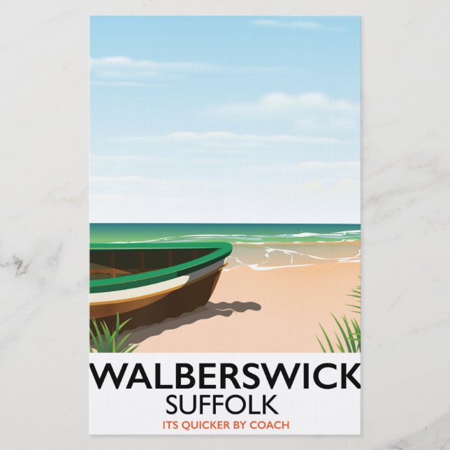 Papelaria viagens vintage de sufolk walberswick (Frente)