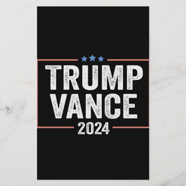 Papelaria Vice-Presidente Trump Vance 2024 Presidente Eleiçã (Frente)