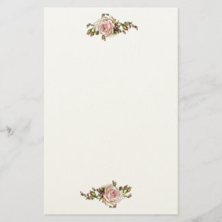 Papelaria Victorian elegante do vintage dos Rosebuds