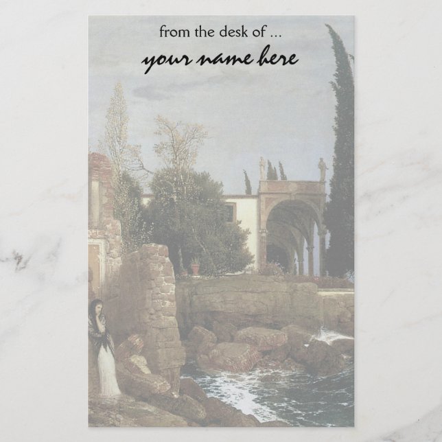 Papelaria Villa By the Sea by Arnold Bocklin, Symbolism Art (Frente)