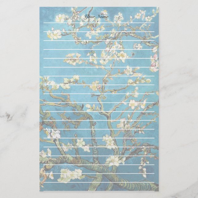 Papelaria Vincent van Gogh, Almond Tree florescente (Frente)