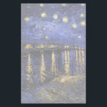 Papelaria Vincent Van Gogh Starry Night Sobre O Ródano<br><div class="desc">Vincent Van Gogh Starry Night Over the Rhone Starry Night Over the Rhone (setembro de 1888) é uma das pinturas de Arles de Vincent van Gogh à noite em Arles. Foi pintado em um ponto na margem do Rio Rhone que era apenas uma caminhada de um ou dois minutos da...</div>