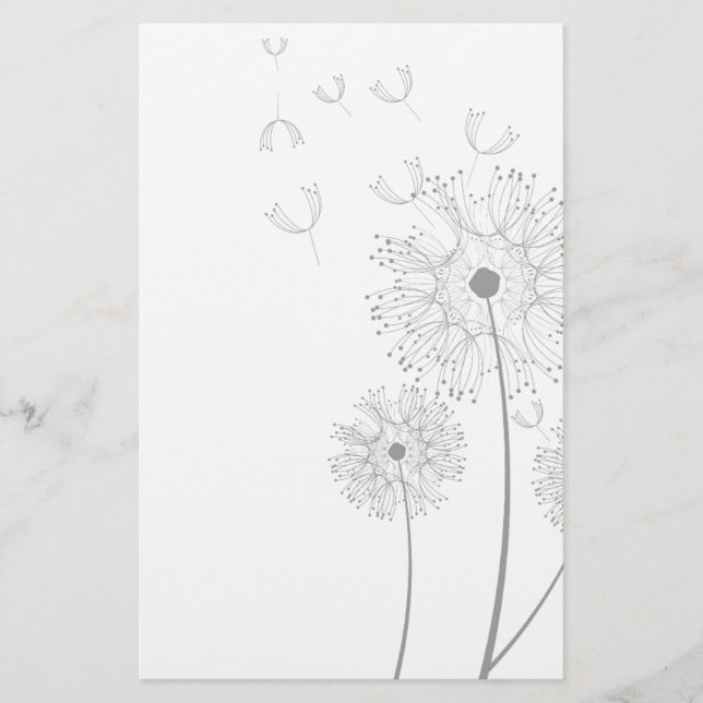 Papelaria Vinhas de Flores de Dente-de-Leão Casamento Românt (Frente)