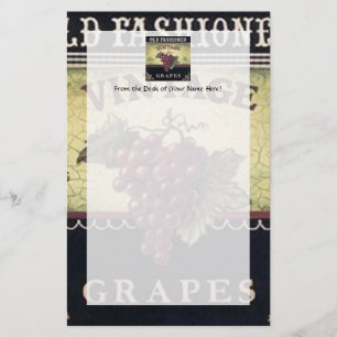 Papelaria Vinho velho das uvas do vintage da forma, o roxo e