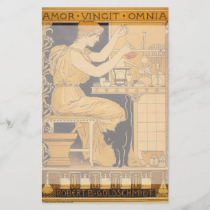 Papelaria Vintage Art Nouveau, Love Conquista All Scientist