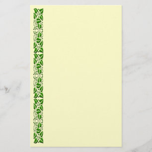 Papelaria Vintage Art Rolling Leaf Border Stationery