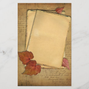 Papelaria Vintage Autumn Leaves Stationery