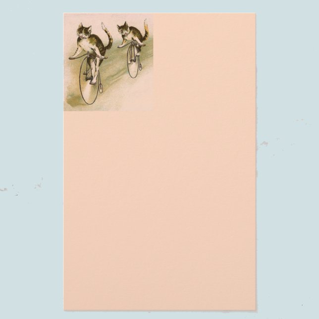 Papelaria Vintage Cats on Bikes (Criador carregado)