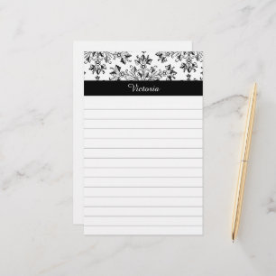 Papelaria Vintage Damask Floral Art Vinculado