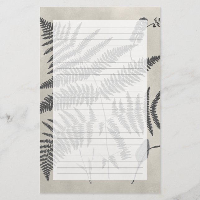 Papelaria Vintage Ferns (Frente)