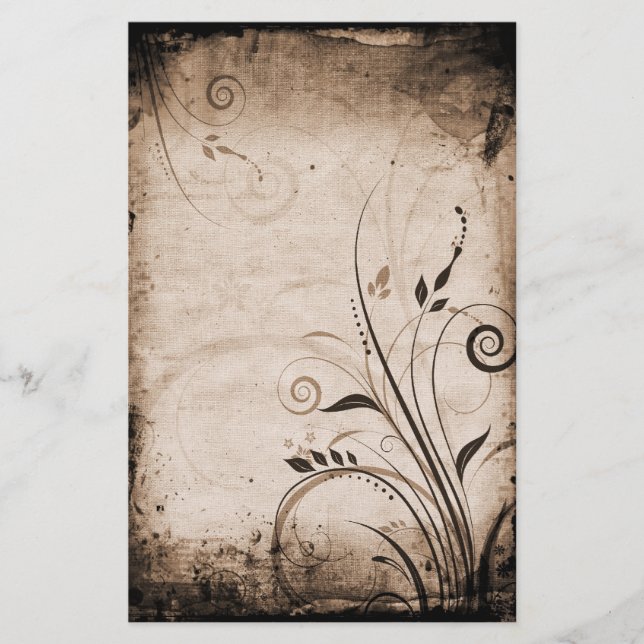 Papelaria Vintage Floral Stationery (Frente)