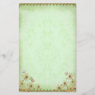 Papelaria Vintage Green Floral Wedding