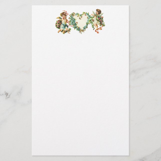 Papelaria Vintage Namorados Cherubs (Frente)