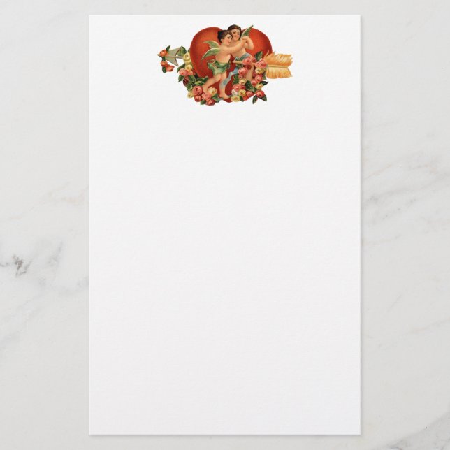 Papelaria Vintage Namorados Cherubs (Frente)