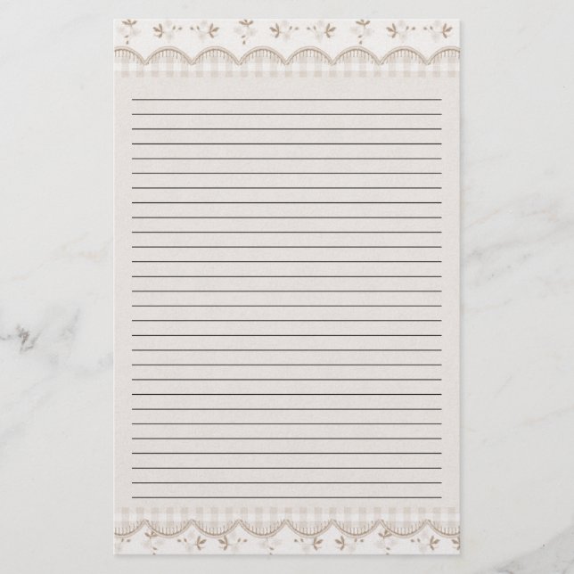 Papelaria Vintage - Papel de carta antigo (Frente)