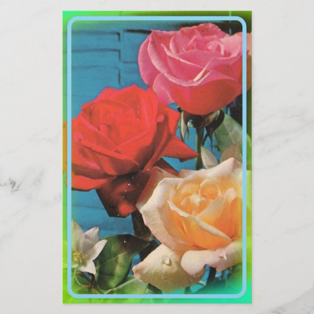 Papelaria Vintage Rose Stationery (Frente)