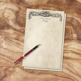 Papelaria Vintage Scroll Work Old Parergs Add Your Name