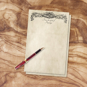 Papelaria Vintage Scroll Work Old Parergs Add Your Name