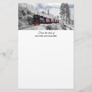 Papelaria Vintage Train Winter Christmas Cena
