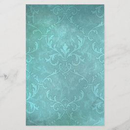 Papelaria Vintage turquoise damasco