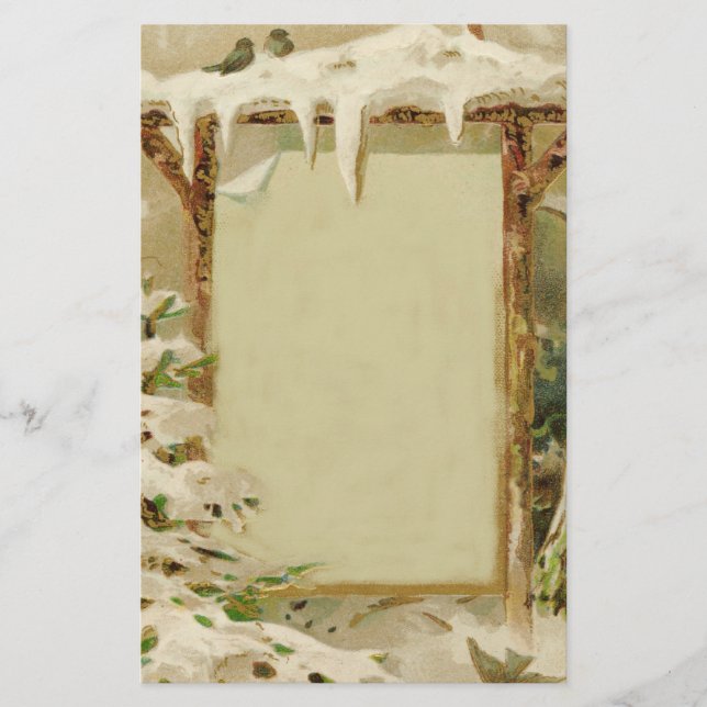 Papelaria Vintage Xmas Yard Scene (Frente)