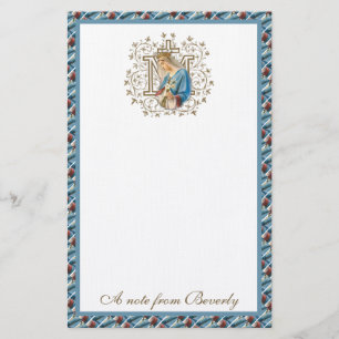 Papelaria Virgem Católica Abençoada Mary Cross Religião S
