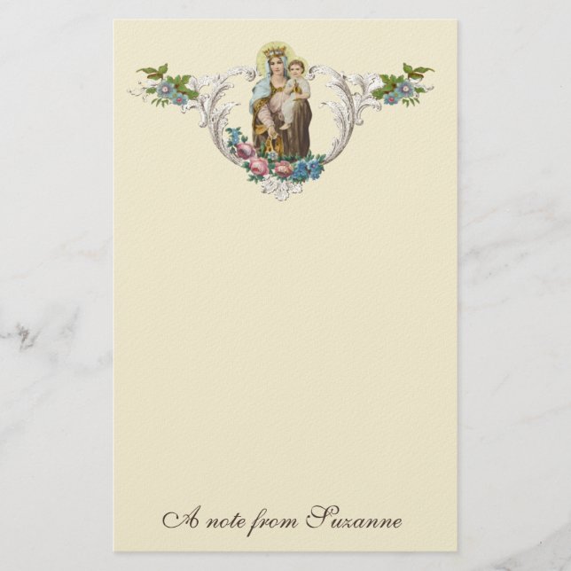 Papelaria Virgem Católica Maria Jesus Monte Carmel religioso (Frente)