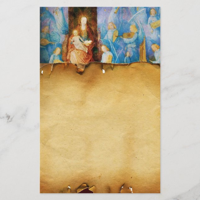 PAPELARIA VIRGEM COM FILHO EM RELAÇÃO A ÂNGULOS, BURAÇO (Frente)