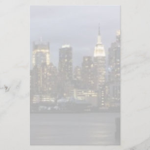 Papelaria Vista panorâmica da noite de inícios de Manhatta
