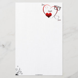 Papelaria Vive o papel de carta do amor do riso
