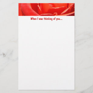 Papelaria Você está nos meus Pensamentos Flor Rosa