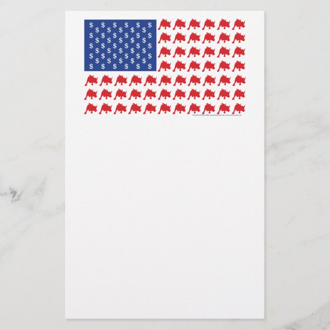 Papelaria Wall Street American Flag (Frente)