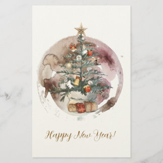 Papelaria Watercolor Christmas Tree