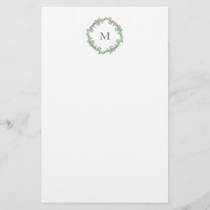 Papelaria Watercolor Rosemary Wreath