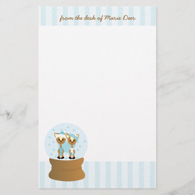 Papelaria Wayne e Marie Deer (Frente)