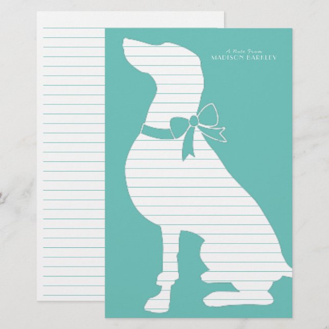 Papelaria Weimaraner Dog Puppy (Frente/Verso)